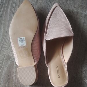 Express Light Pink Pointed Toe Mules